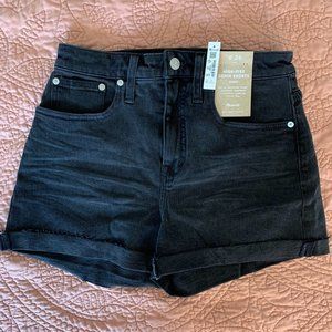 Curvy High-Rise Denim Shorts - Lunar Wash, Size 26